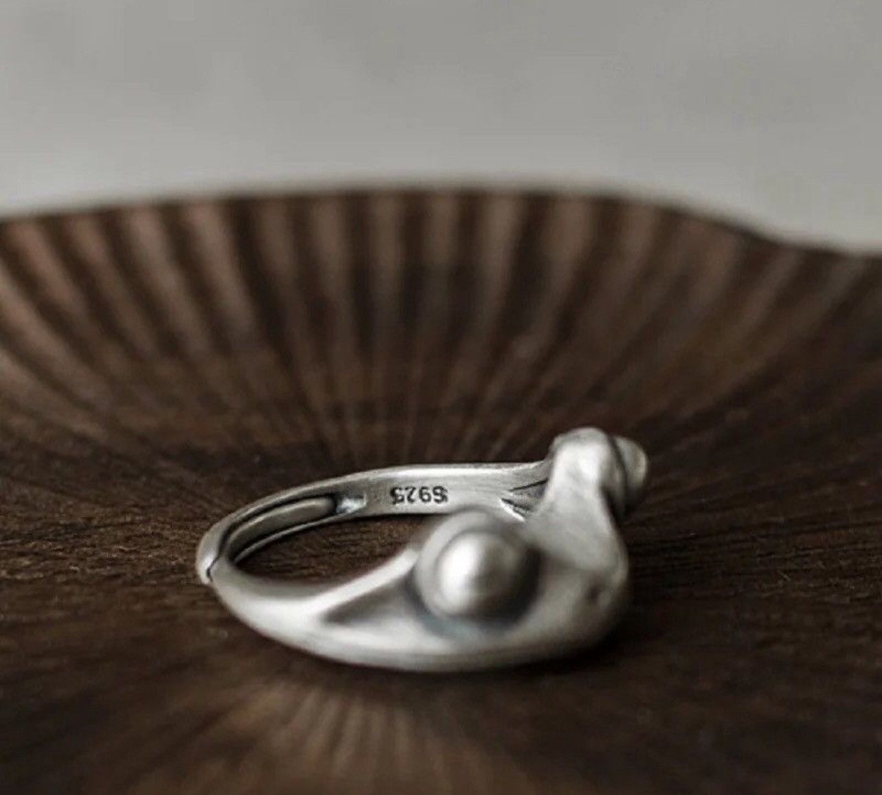 Jewelry × Vintage Pure Silver 925 Sterling Frog Adjustable Rings Size ONE SIZE - 6 Thumbnail