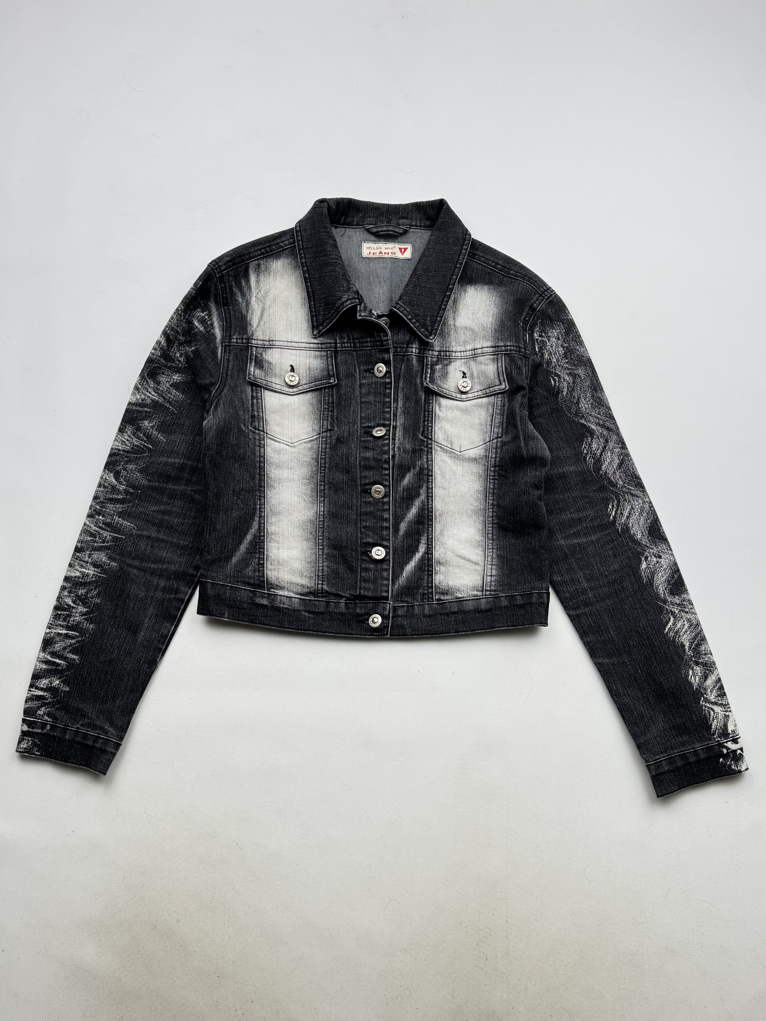 Vintage 90's Faded Cropped Denim Jacket B105(V153)E2 Size M / US 6-8 / IT 42-44 - 1 Thumbnail
