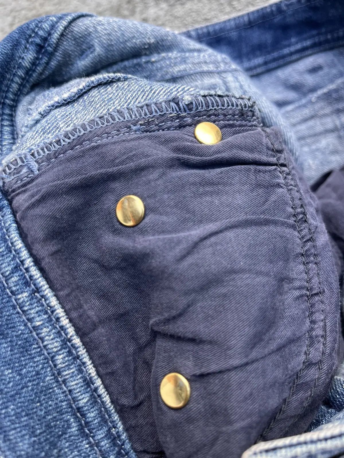 Japanese Brand Balmain Paris Zipper Biker Denim Shorts Acid Wash Blue Size 36" / US 14 / IT 50 - 12 Thumbnail