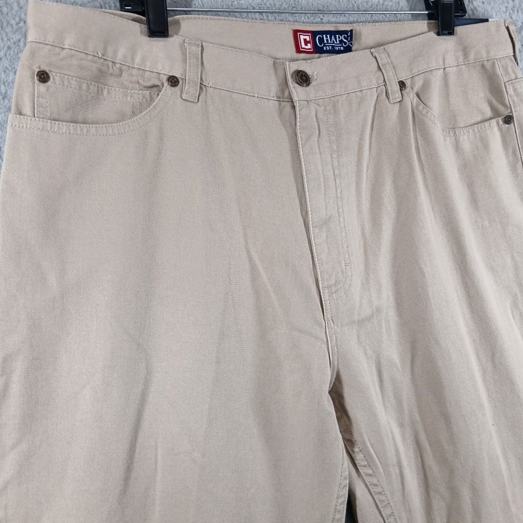Chaps Chaps Tan Straight Fit Stretch Cotton Twill Chino Pants 38x30 Size US 38 / EU 54 - 6 Thumbnail