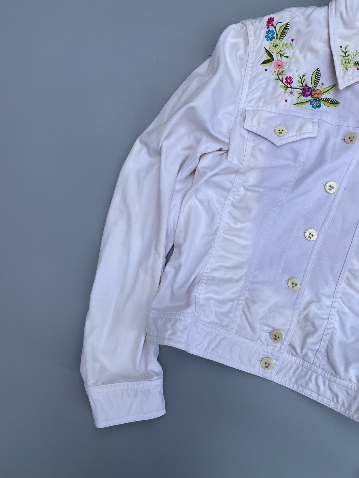 Escada Escada Archival Floral Embroidery Denim Jacket Size S / US 4 / IT 40 - 3 Thumbnail