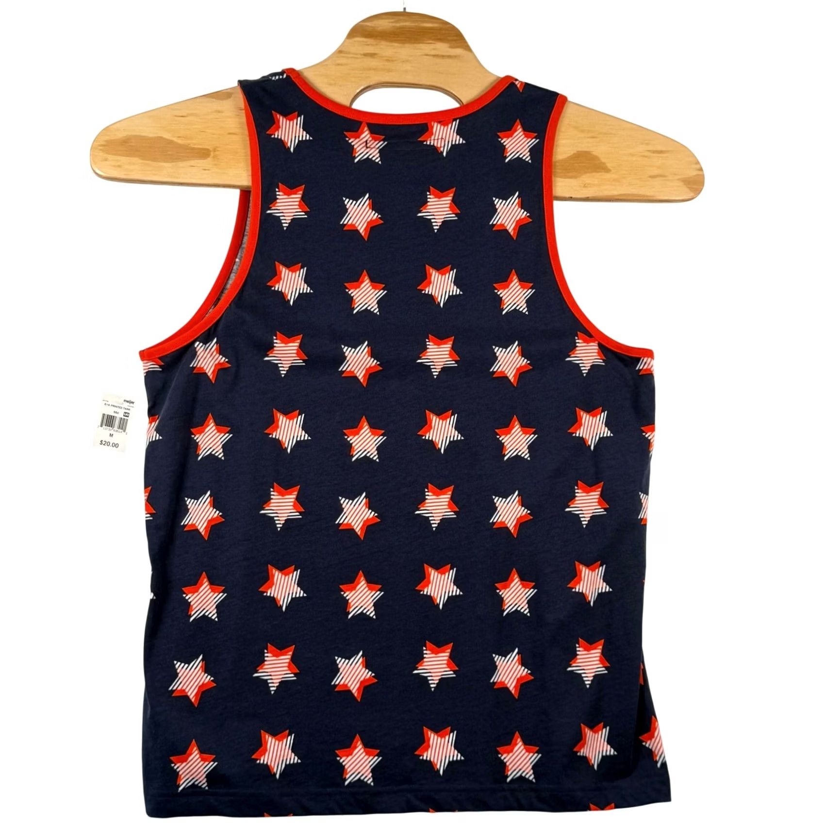 ASH Edgar Ash Mens M Navy Blue Star Print Patriotic Summer Beach Tank Top Size US M / EU 48-50 / 2 - 2 Thumbnail