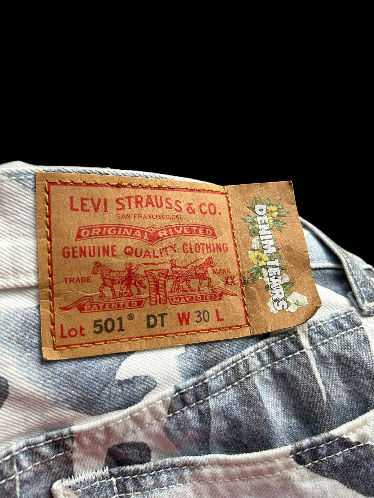DENIM TEARS × Levi's Denim Tears x Levi's 501 Indigo Hands Denim Jeans Size US 30 / EU 46 - 3 Thumbnail