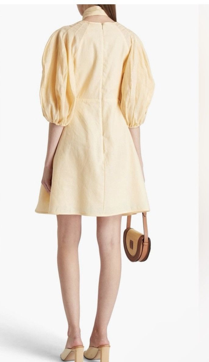 Zimmermann ZIMMERMANN Tie-detailed 100% Linen Mini Dress size 0P Size XS / US 0-2 / IT 36-38 - 3 Thumbnail