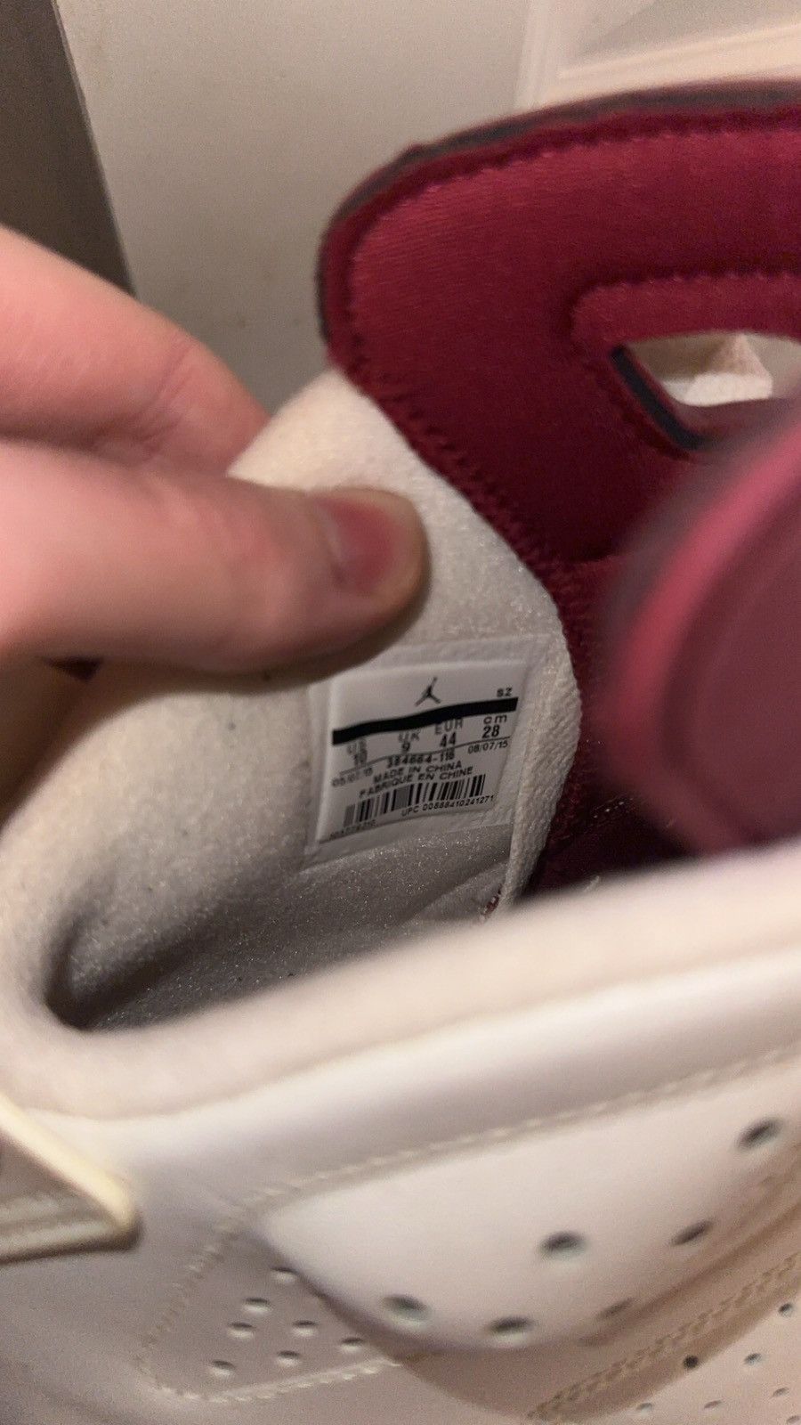 Jordan Brand Jordan 6 Nike air maroon Size US 10 / EU 43 - 6 Thumbnail