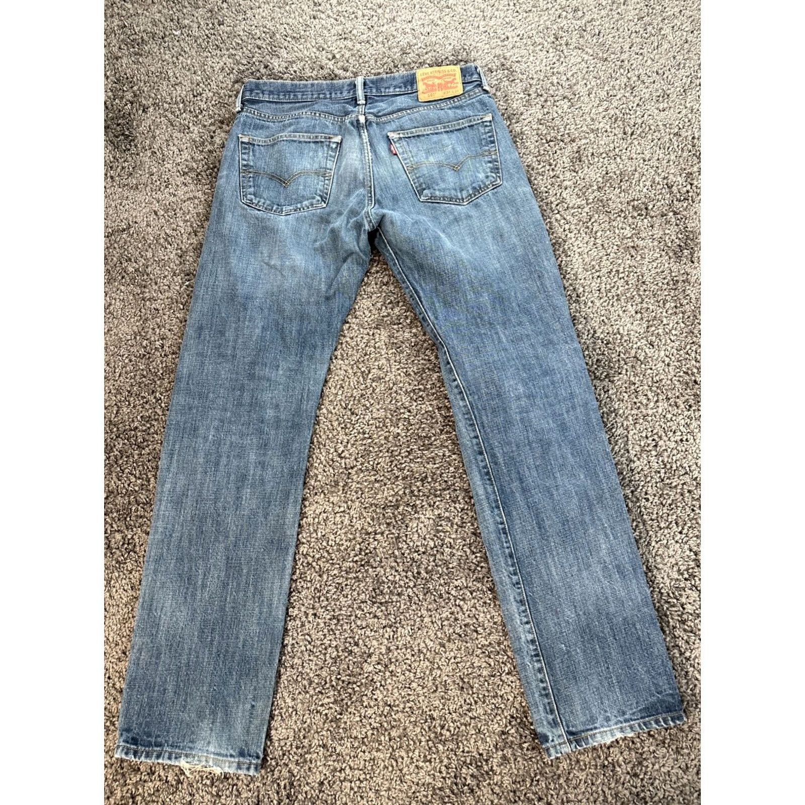 Levi's Levi's 501 Jeans Mens 34x33 Original Fit Straight Button Fly 100% Cotton Vintage Blue Size US 34 / EU 50 - 7 Thumbnail