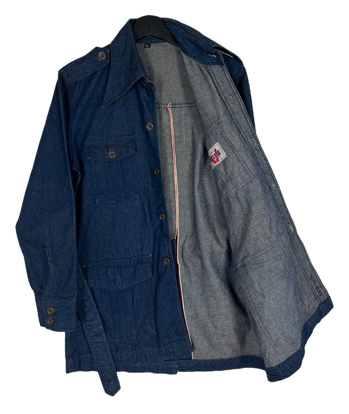 Japanese Brand 80s VICERER SELVEDGE DENIM JACKET Size US L / EU 52-54 / 3 - 3 Thumbnail