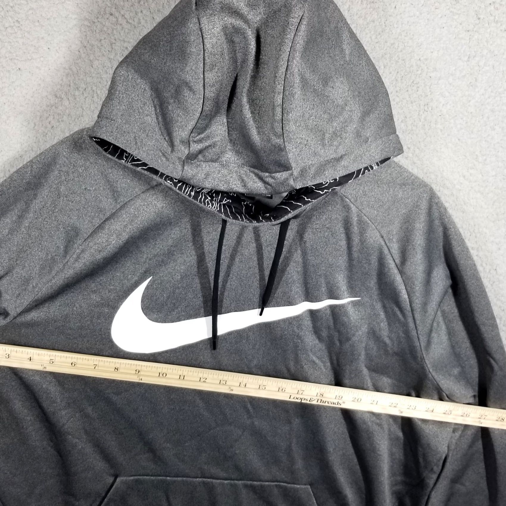 Nike Nike Hoodie Men XXL Gray White Dri-Fit Hooded Logo Pullover Sportswear Swoosh Size US XXL / EU 58 / 5 - 7 Thumbnail