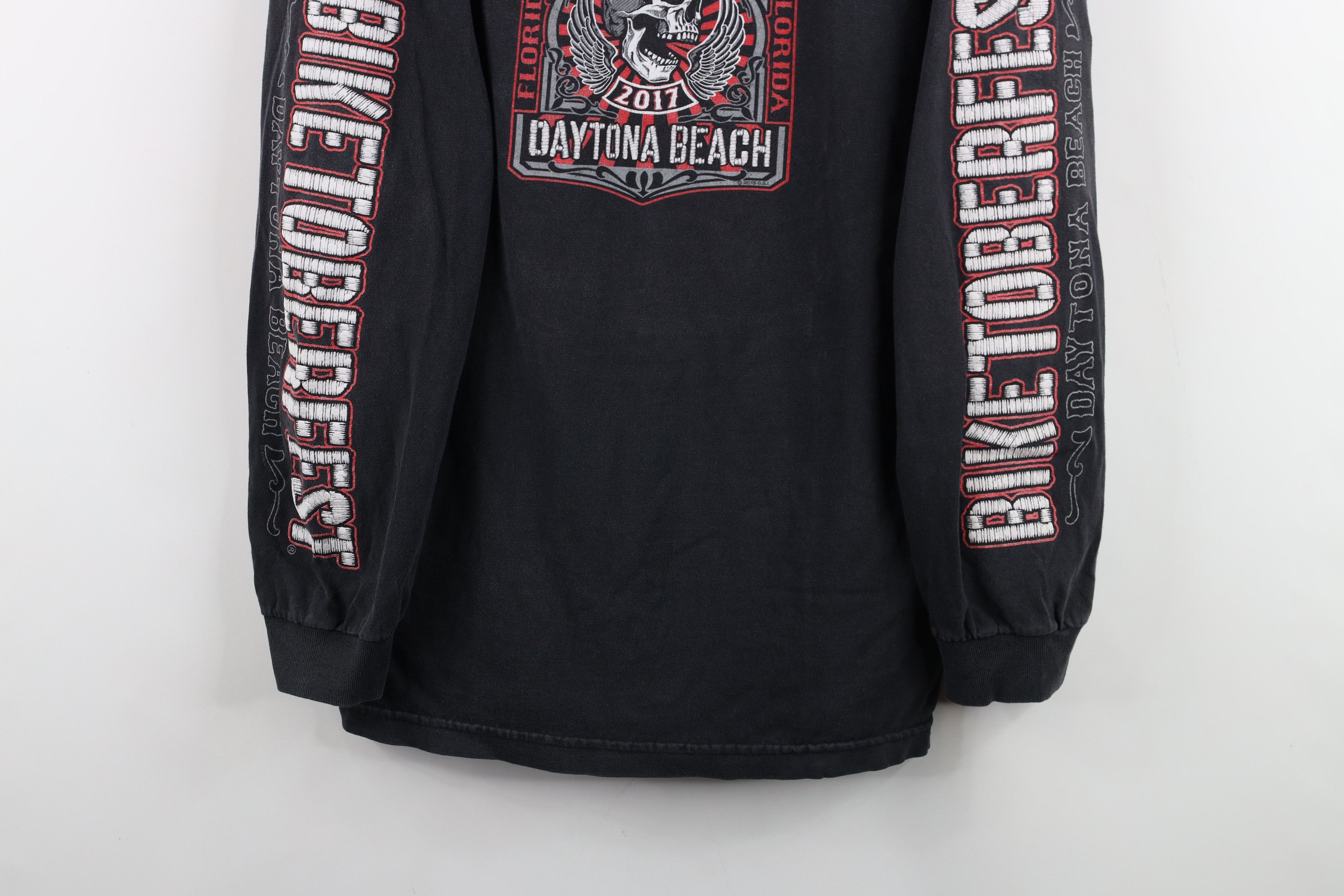 Vintage Vintage Y2K Biketoberfest Skeleton Long Sleeve T-Shirt Black Size US L / EU 52-54 / 3 - 3 Thumbnail