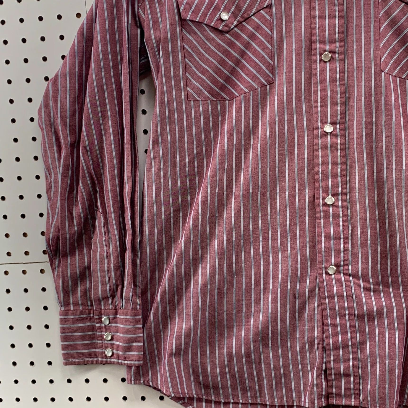 Vintage Sheplers Western Shirt Long Sleeve Red Gray Striped Size Large Mens Size US L / EU 52-54 / 3 - 3 Thumbnail