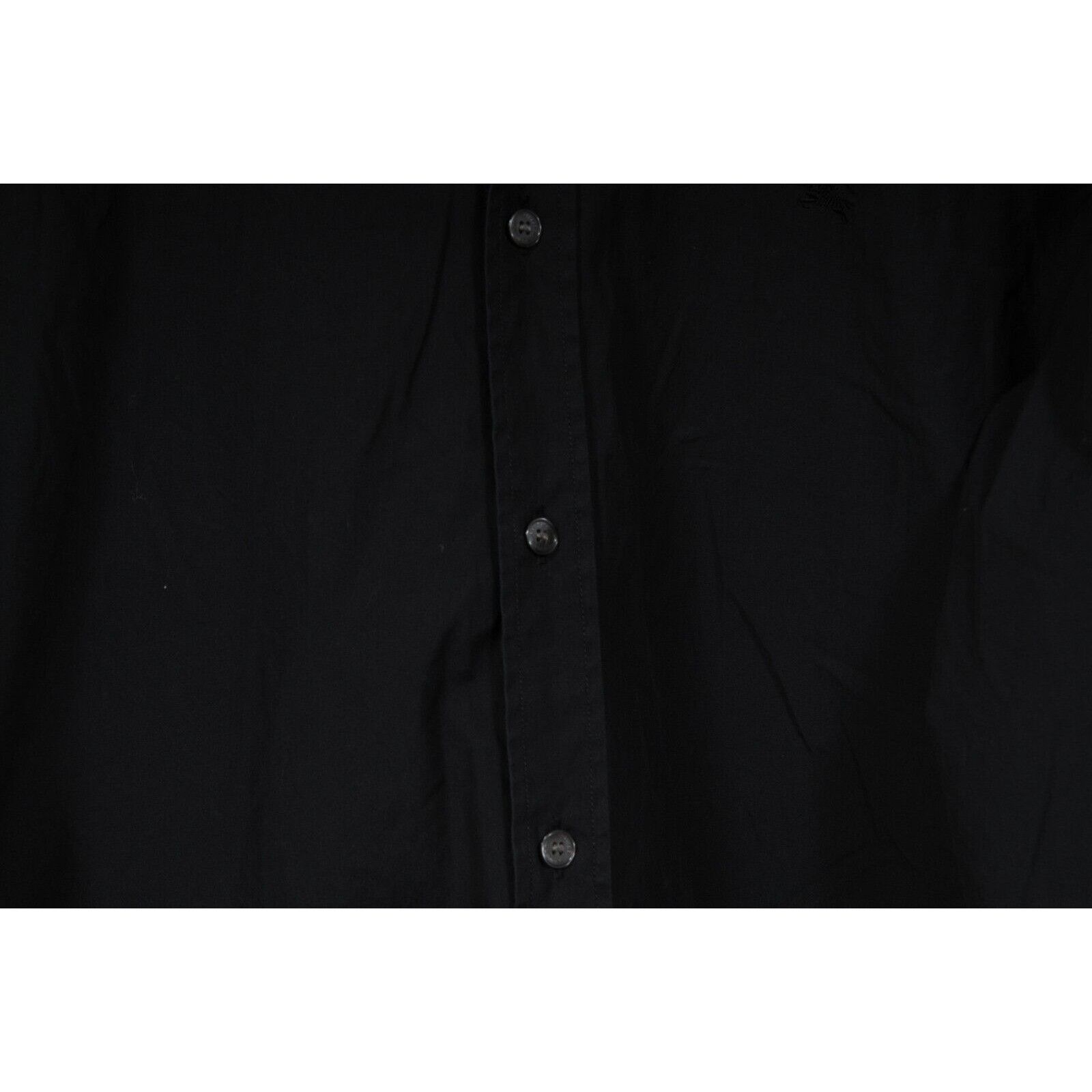Burberry Burberry Brit Button Down Shirt Black Stretch Cotton - 02447 Size US M / EU 48-50 / 2 - 5 Thumbnail