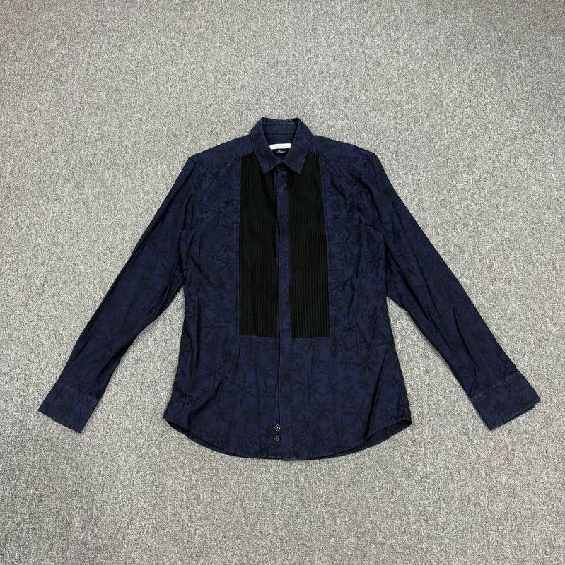 Versace Versace Men's Blue Cotton Shirt 0089 Size US S / EU 44-46 / 1 - 1 Thumbnail