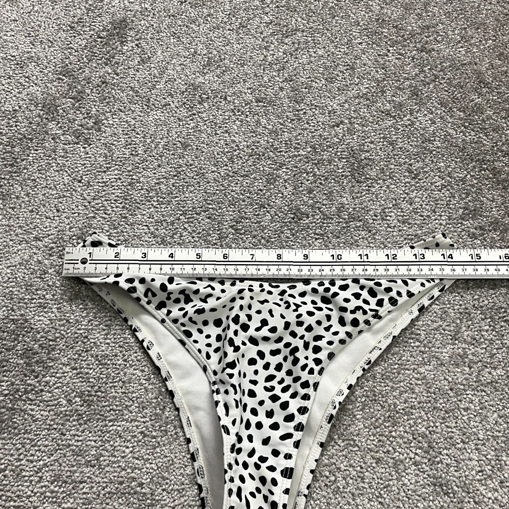Vintage Unbranded Swimwear Bikini Bottom Womens Medium Black White Leopard Summer Beach Size 32" / US 10 / IT 46 - 6 Thumbnail
