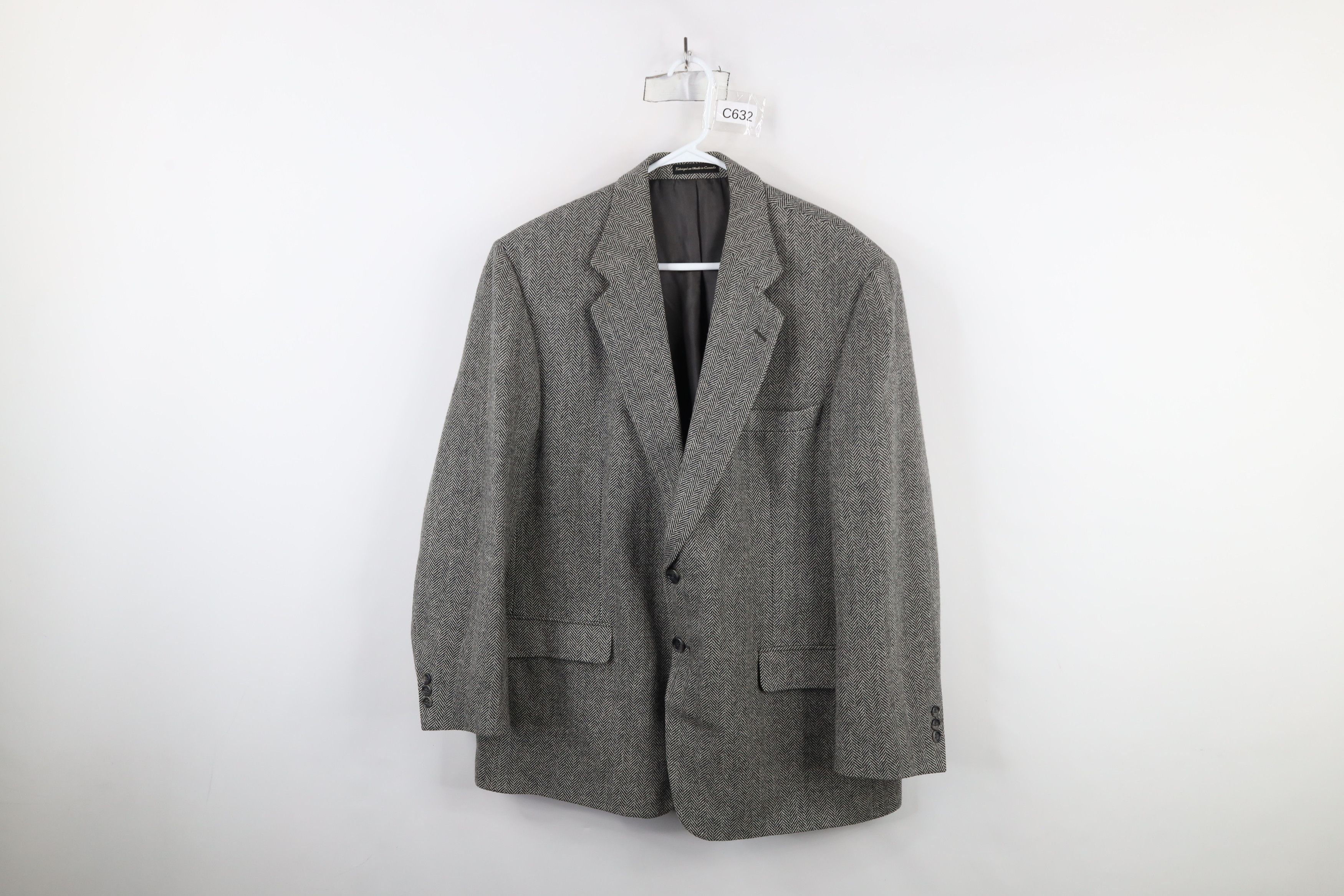 Vintage Vintage 90s Streetwear Herringbone 2 Button Blazer Jacket Size US XXL / EU 58 / 5 - 1 Thumbnail