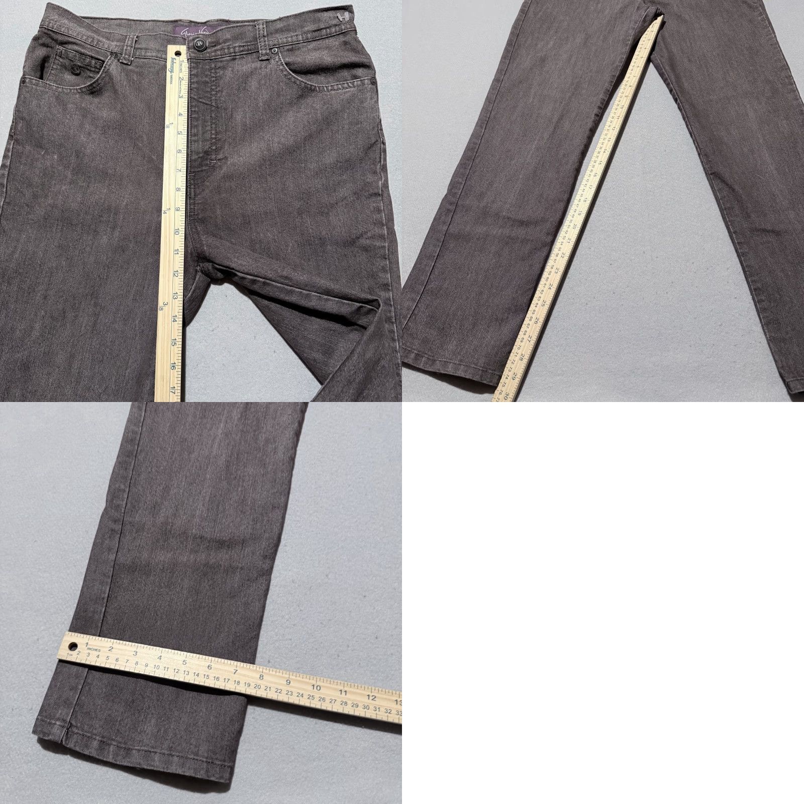 Gloria Vanderbilt Gloria Vanderbilt Amanda Jeans Bootcut Gray Denim Stretch High Rise Straight 14 Size 36" / US 14 / IT 50 - 9 Thumbnail