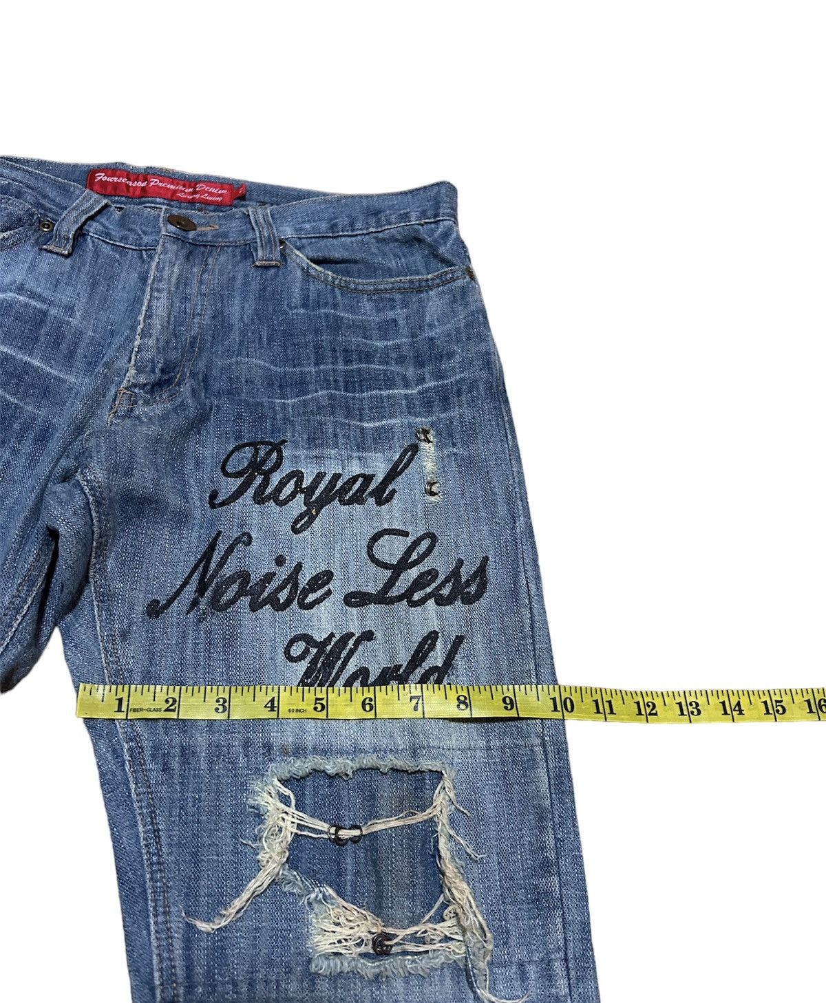 If Six Was Nine × Japanese Brand 💥 FOURSEASON DIRTY JEWEL DISTRESSED JEANS🔥🔥 Size US 32 / EU 48 - 10 Thumbnail