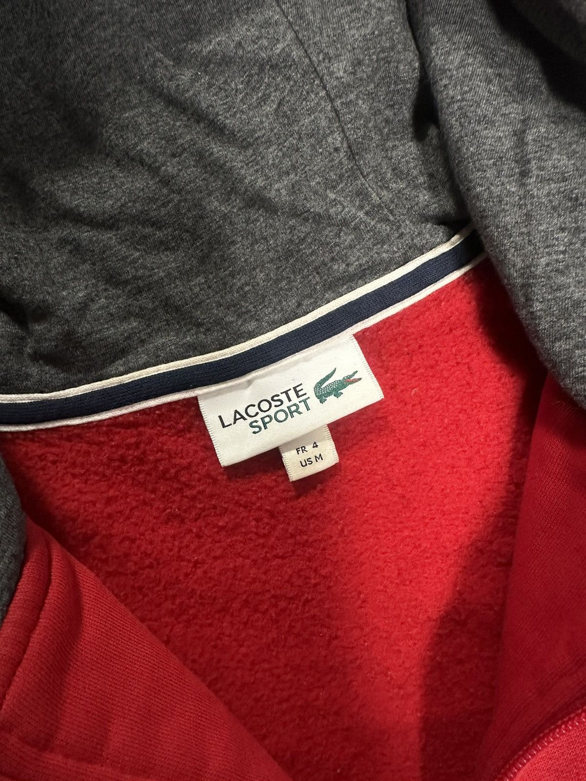 Lacoste Lacoste zip hoodie red rare size M Size US M / EU 48-50 / 2 - 5 Thumbnail