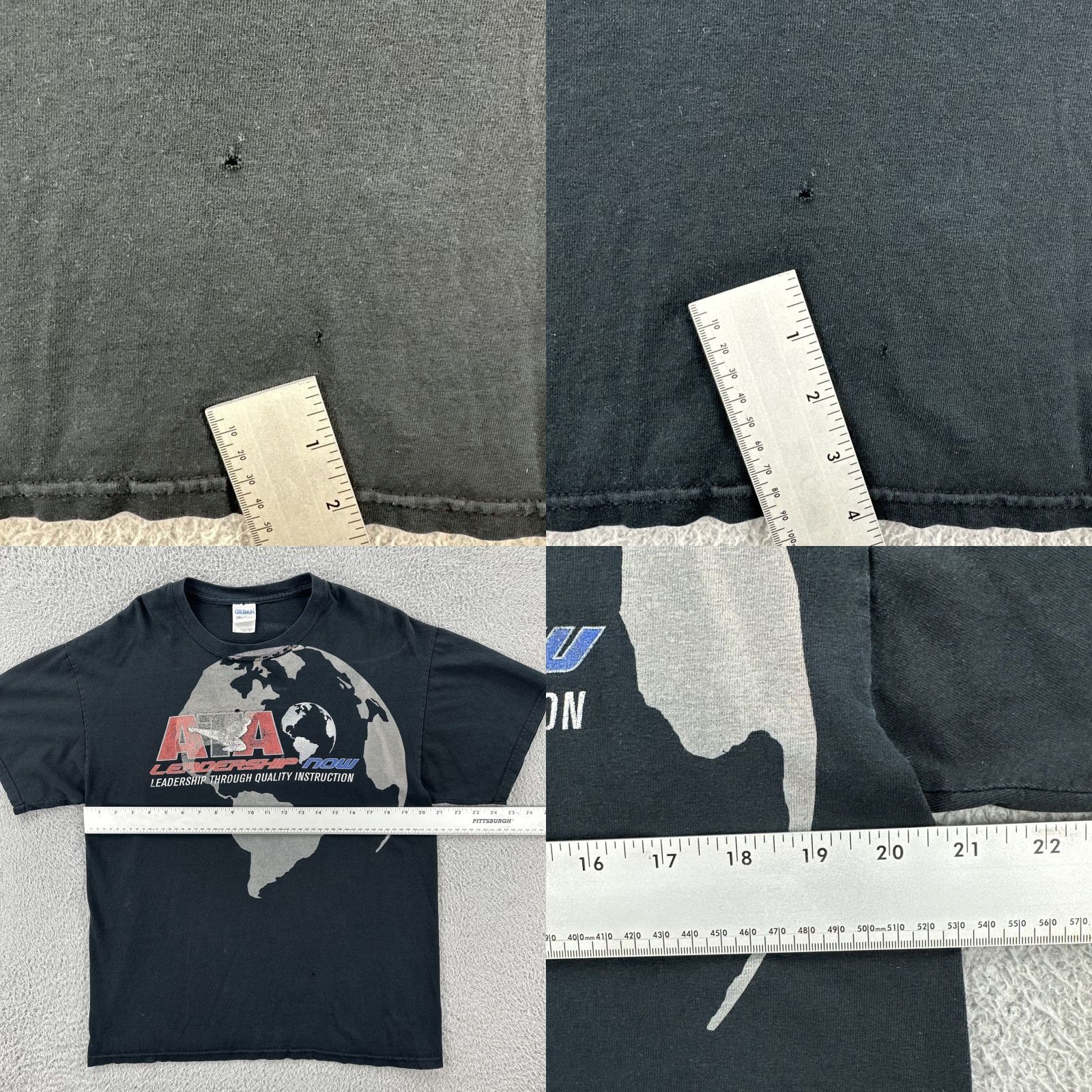 Gildan VINTAGE Gildan T-Shirt Black 90s Sports Taekwondo Association Mens Large Short Sleeve Crew Neck Graphic Print Size US L / EU 52-54 / 3 - 8 Thumbnail