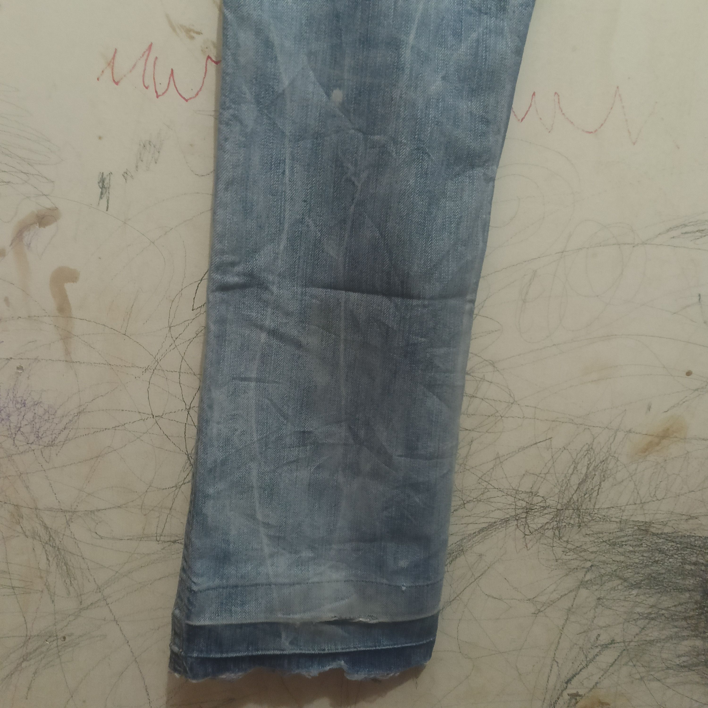 Karakuri Tamashii Japan Jizo Bosatsu Distressed Thrashed Jeans Karakuri style Size US 31 - 22 Thumbnail