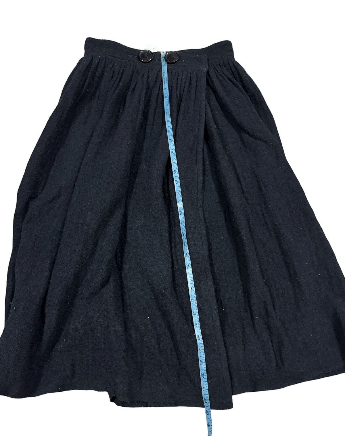 Vintage Vtg🔥Y’s Yohji Yamamoto Asymmetric Gabardine Wrap Skirt Size 31" - 15 Thumbnail