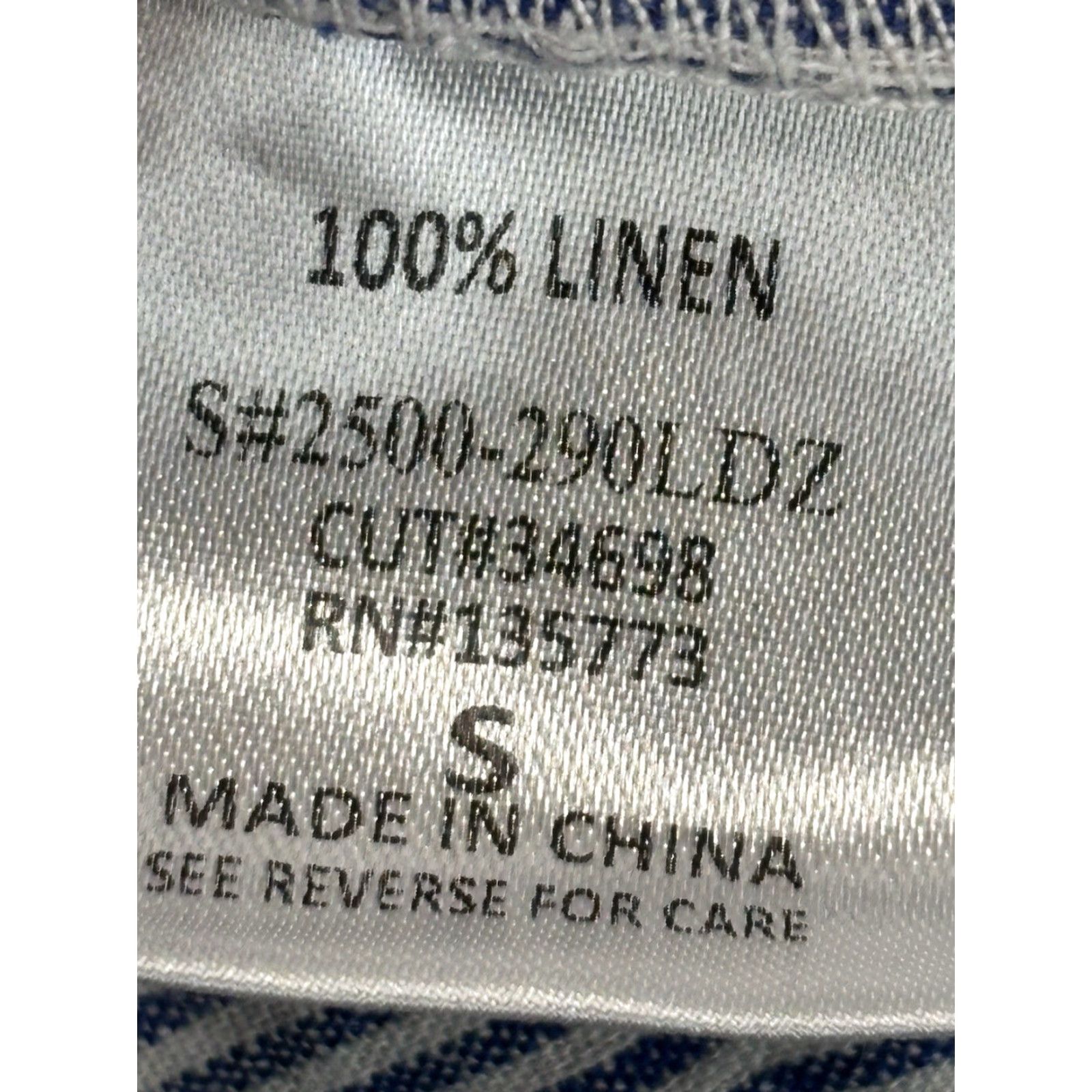 Vintage VINTAGE The Pants Store Linen Tunic Shirt Women’s S Blue White Striped Pockets Collared Long Sleeve 100% Linen Casual Spring Summer Fall Womens Size S / US 4 / IT 40 - 8 Thumbnail