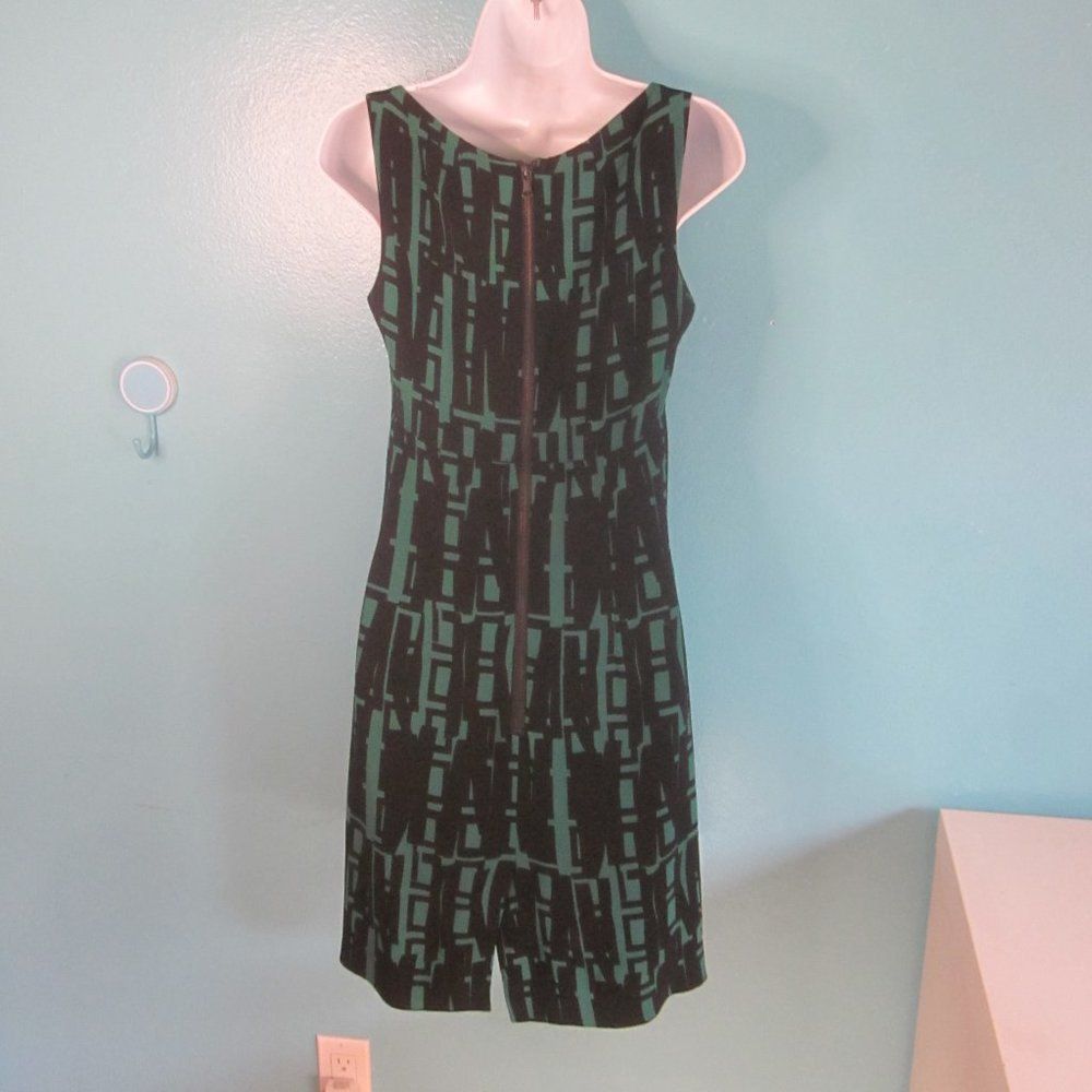 MILLY Milly Womens Green Black Business Sheath Dress Size 6 Size M / US 6-8 / IT 42-44 - 2 Thumbnail