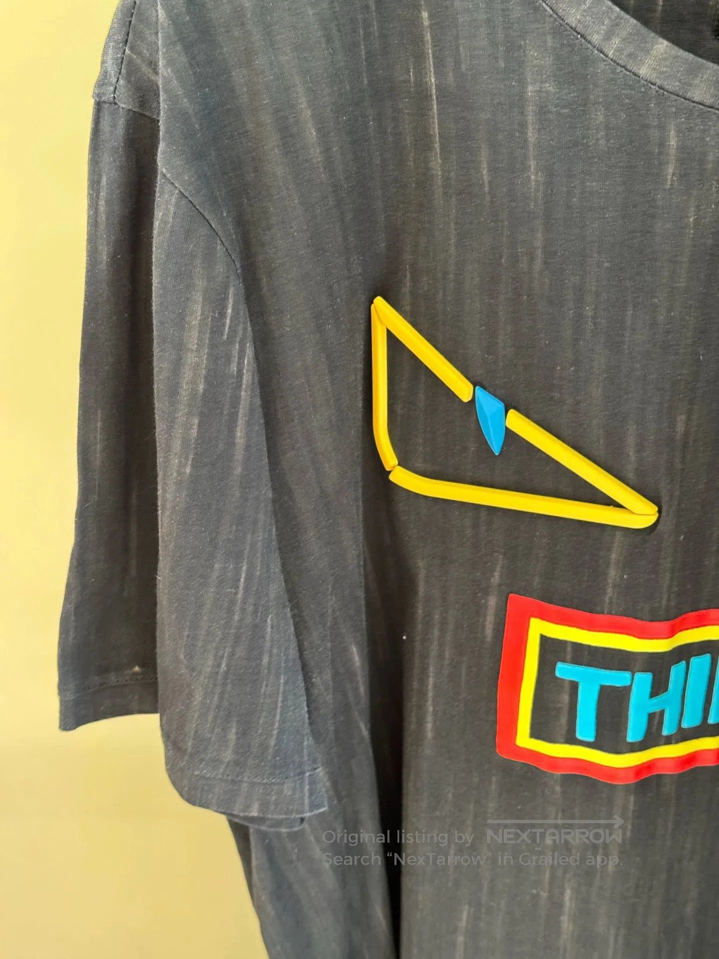 Fendi Fendi Men's Distressed Neon Devil T-Shirt. Size US XXL / EU 58 / 5 - 4 Thumbnail