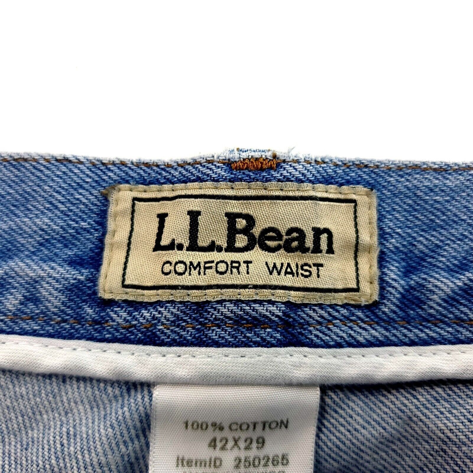 L.L. Bean L.L. Bean Light Blue Adjustable Comfort Waist Denim High Ris Size US 42 / EU 58 - 7 Thumbnail