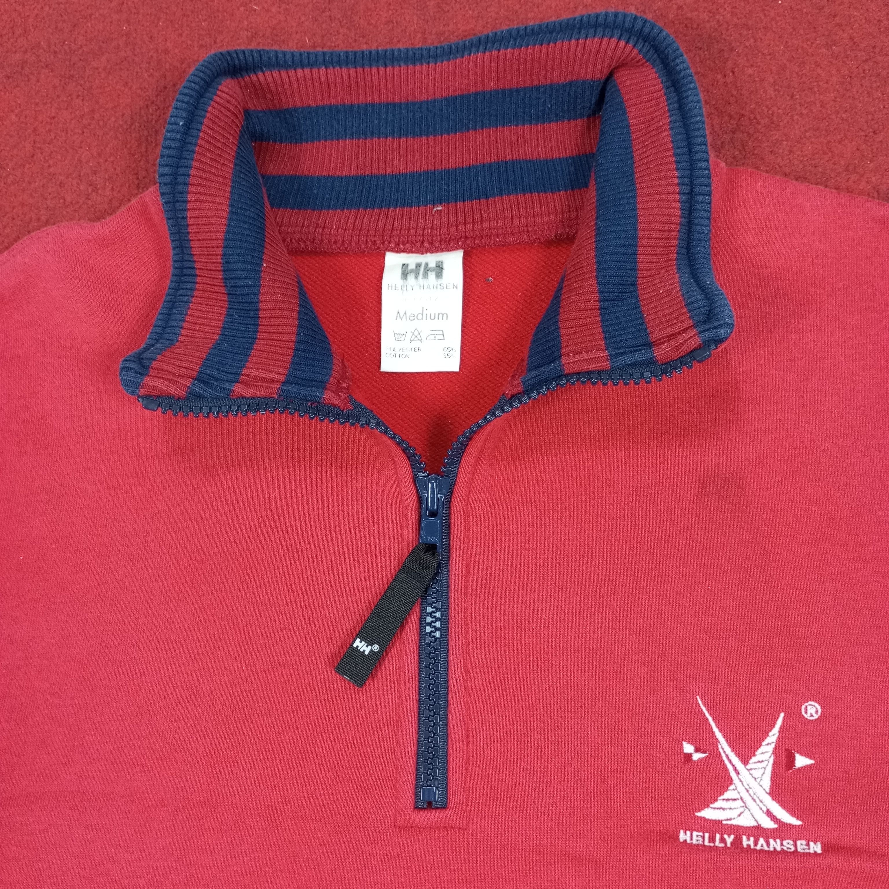 Helly Hansen × Vintage Helly Hansen Half Zipper Sweatshirt Streetwear Style Size US L / EU 52-54 / 3 - 4 Thumbnail