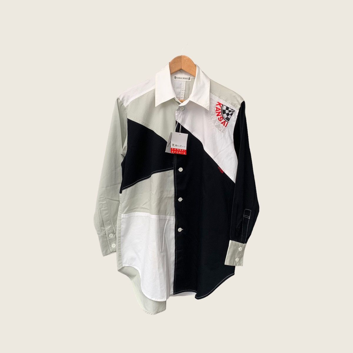 KANSAI SPORT YAMAMOTO Patchwork Shirt Embroidery NWT