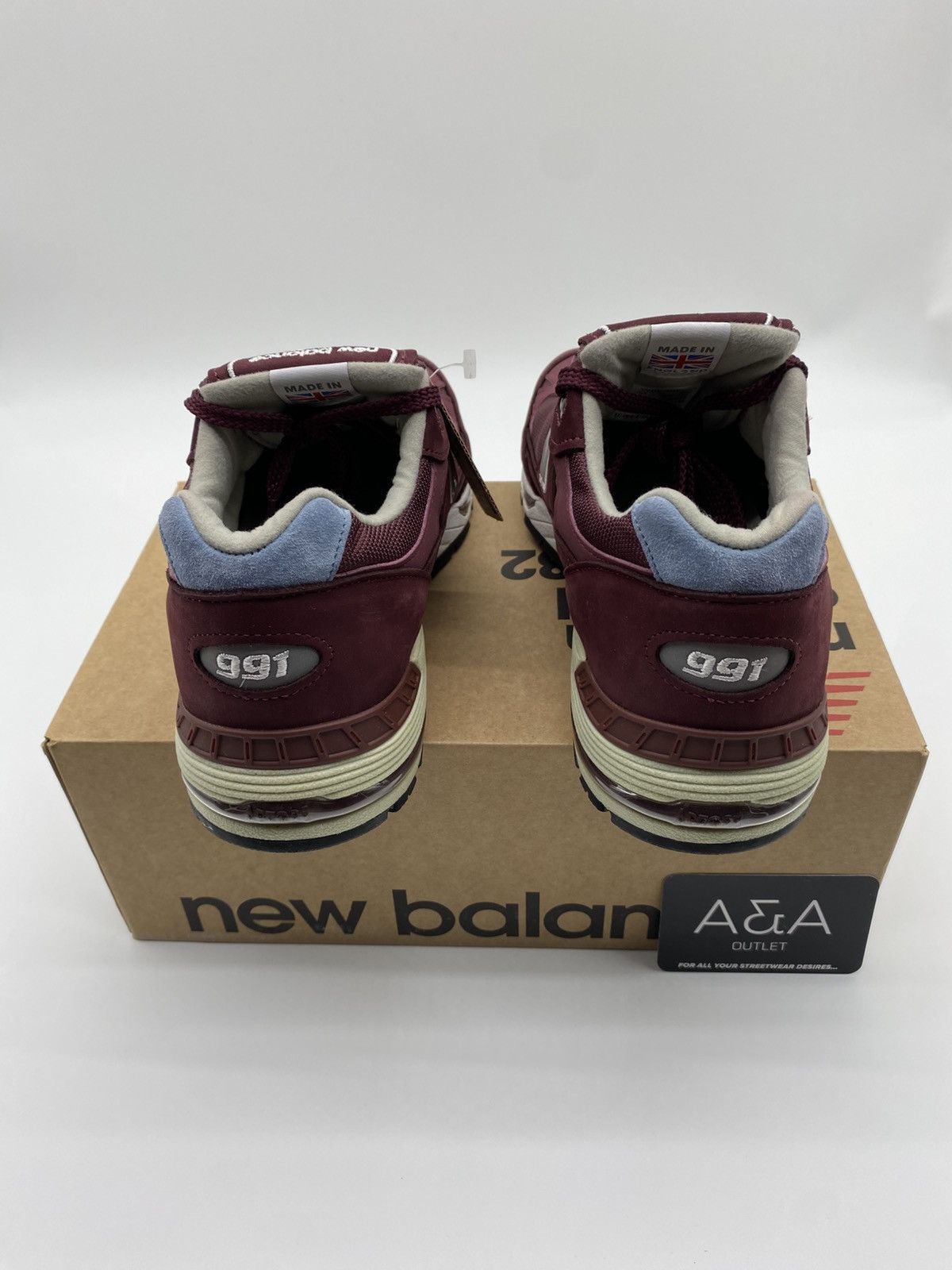 New Balance New Balance 991 Made In England 'Burgundy' US 10 Size US 10 / IT 40 - 4 Thumbnail