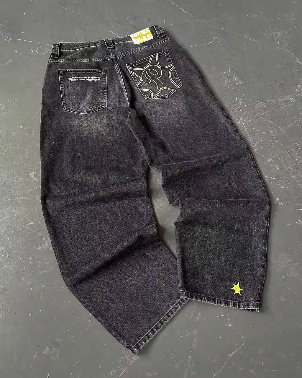 Japanese Brand × Vintage vintage baggy high-waisted jeans Size US 34 / EU 50 - 4 Thumbnail