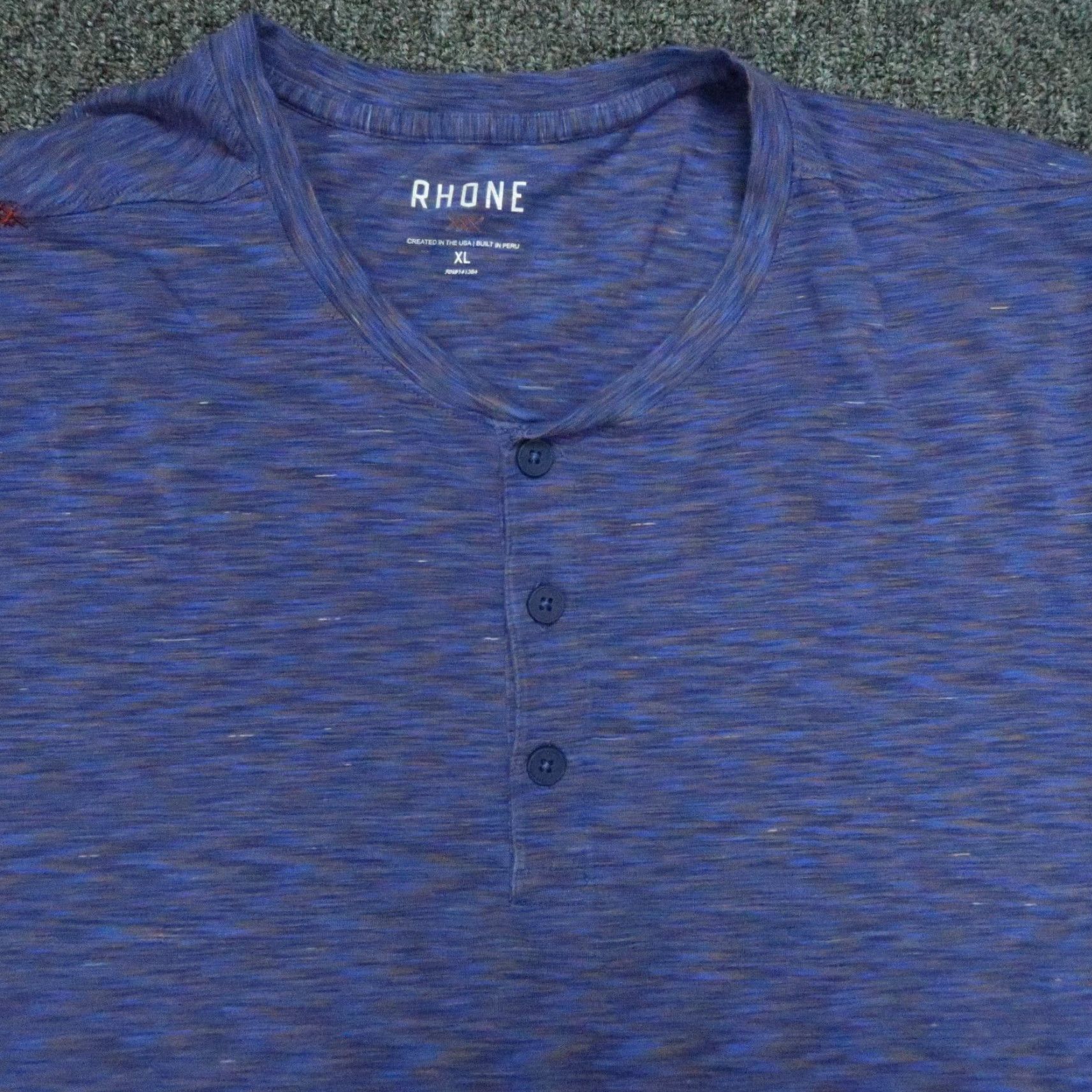 Rhone Rhone Long Sleeve Henley Shirt Mens XL Blue Size US XL / EU 56 / 4 - 2 Thumbnail