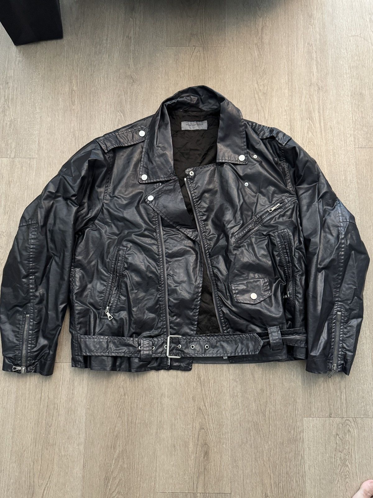 Dries Van Noten Dries Van Noten Black Biker Jacket Size US M / EU 48-50 / 2 - 1 Thumbnail