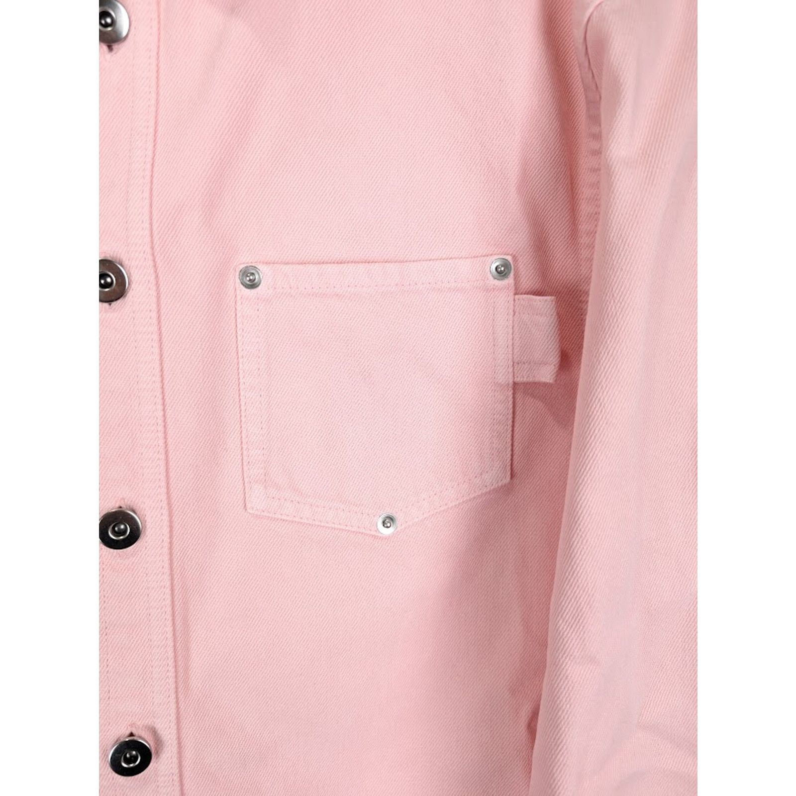 Bottega Veneta o1rshd1 Washed Colorured Denim Shirt in Camelia Size US S / EU 44-46 / 1 - 3 Thumbnail