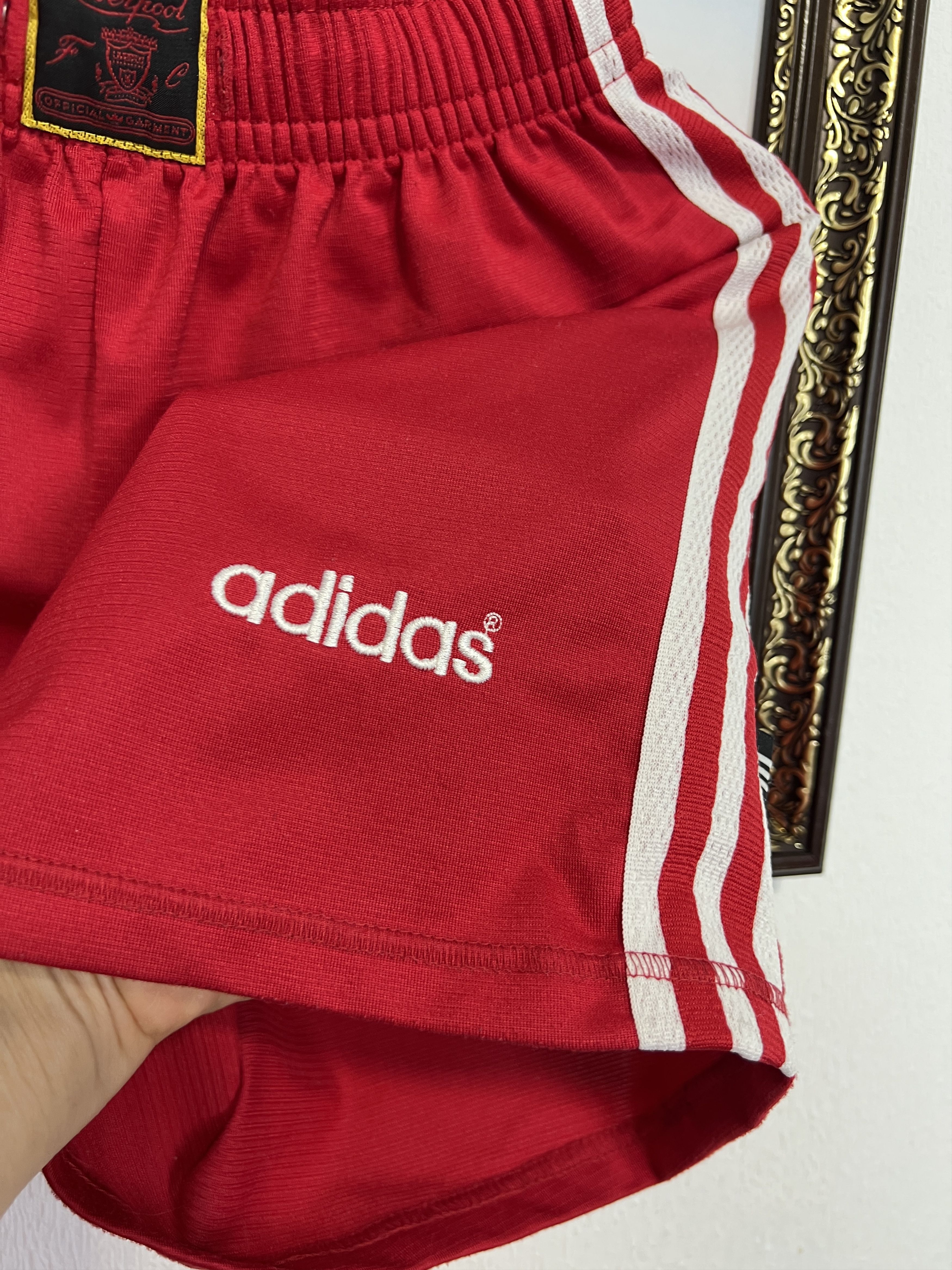 Adidas Vintage 90's Adidas Liverpool Football Shorts Soccer Rare Size US 32 / EU 48 - 5 Thumbnail