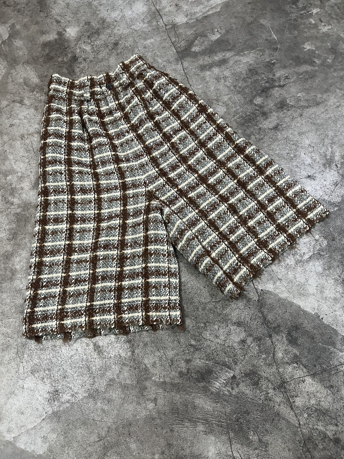 Yohji Yamamoto Y’s By Yohji Yamamoto Tweed Wide Leg Pants Size US 31 - 4 Thumbnail