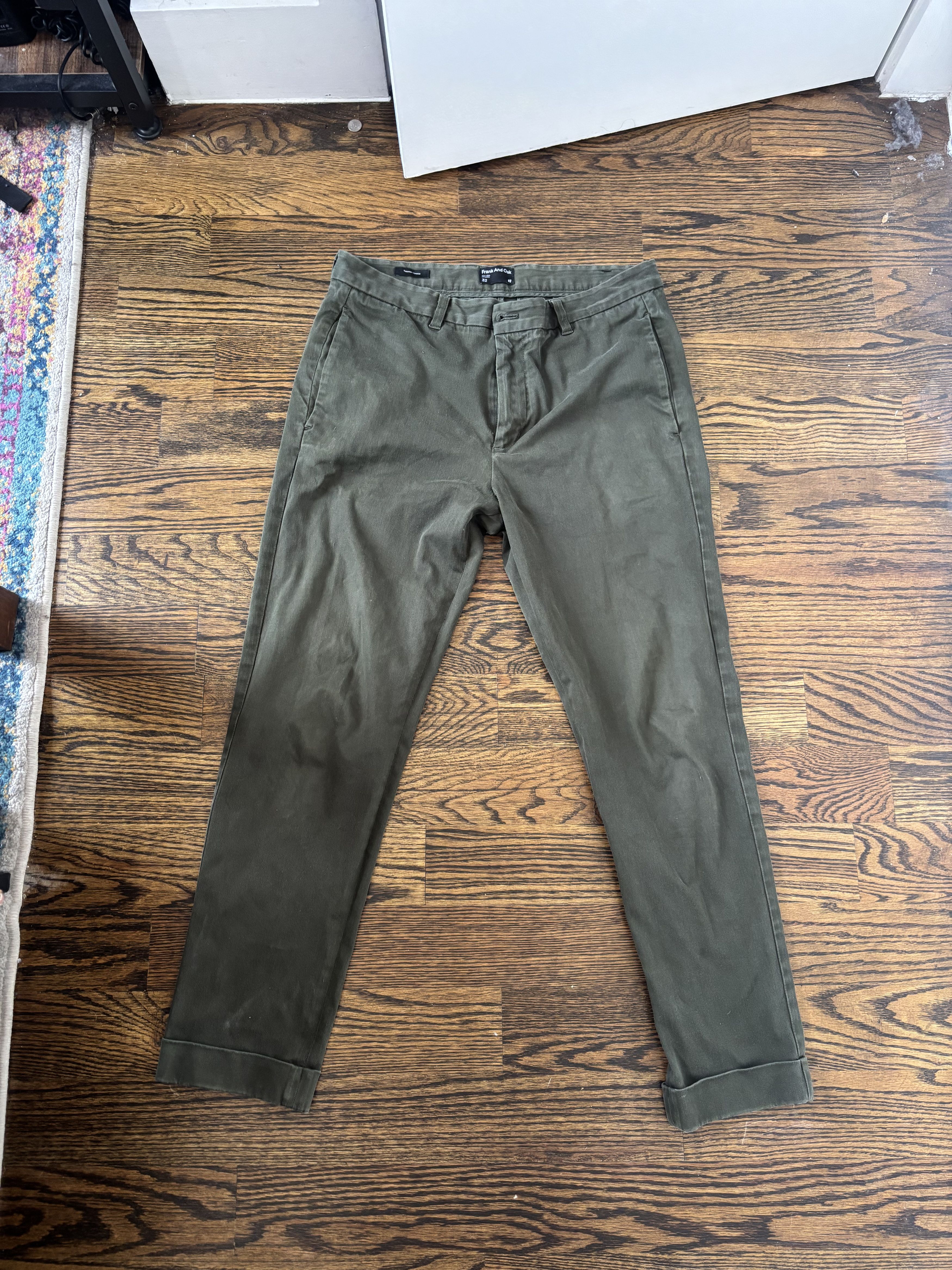 Frank And Oak Olive Frank and Oak Cuffed Slacks Size US 32 / EU 48 - 1 Thumbnail