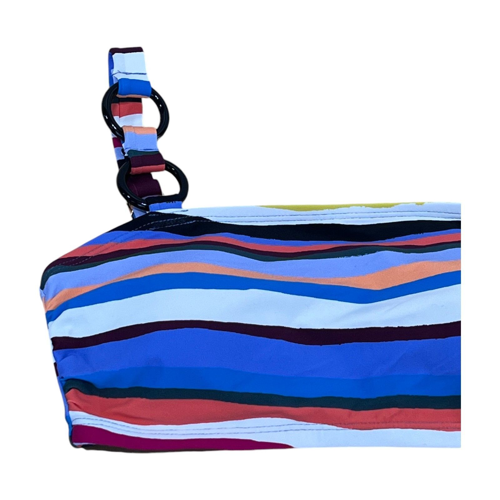 Other Anne Cole - Women's Easy Breezy Stripe Ring Strap Bandeau Sw Size ONE SIZE - 14 Thumbnail