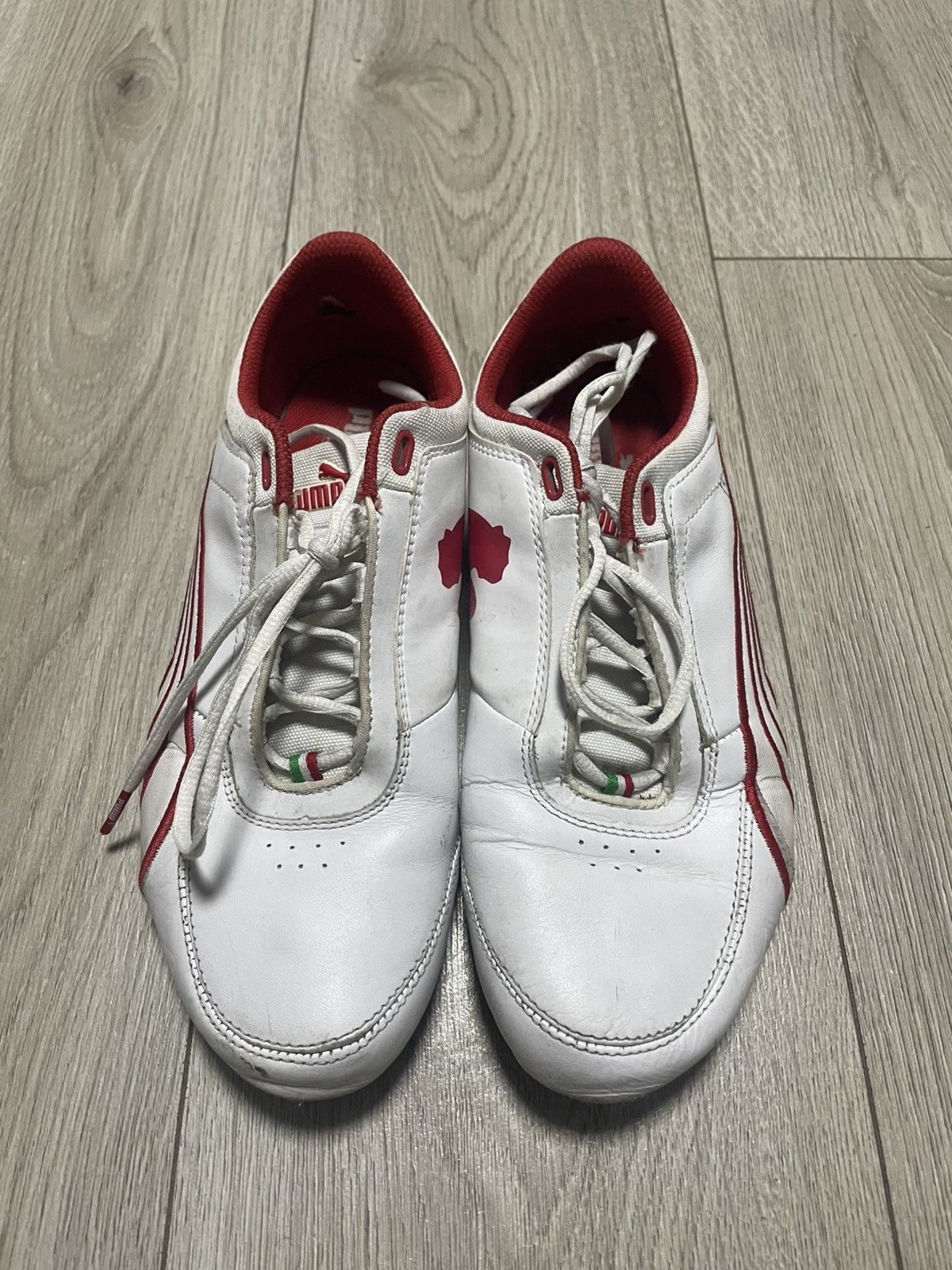 Ferrari × Puma × Vintage Vintage 00s Puma Ferrari Speed Cat F1 Red Leather Shoes Rare Size US 7.5 / EU 40-41 - 2 Thumbnail