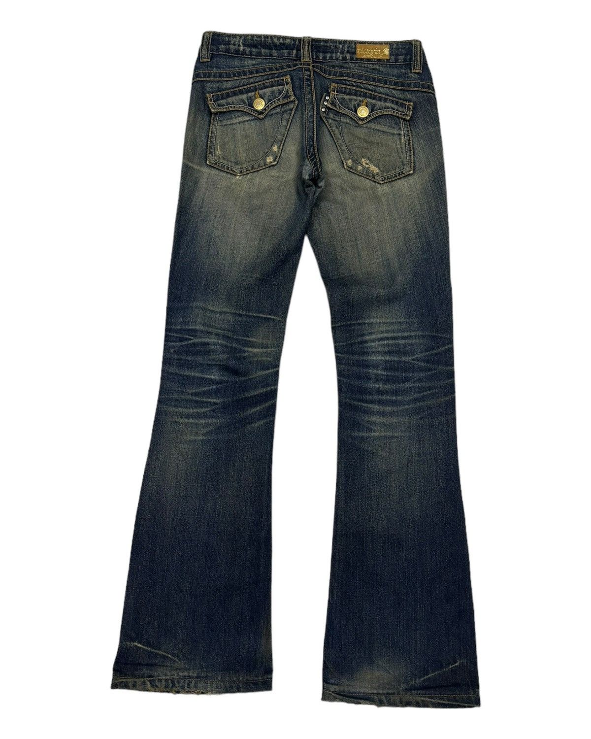 If Six Was Nine FLARE JEANS RUSTY LEE COOPER BOOTCUT DENIM JEANS Size 28" / US 6 / IT 42 - 6 Thumbnail