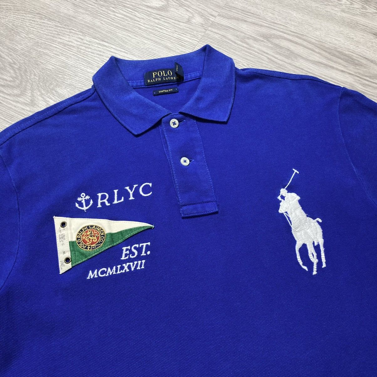 Polo Ralph Lauren Vintage Polo Ralph Lauren RLYC Polo T-shirt Royal Blue Size US M / EU 48-50 / 2 - 8 Thumbnail