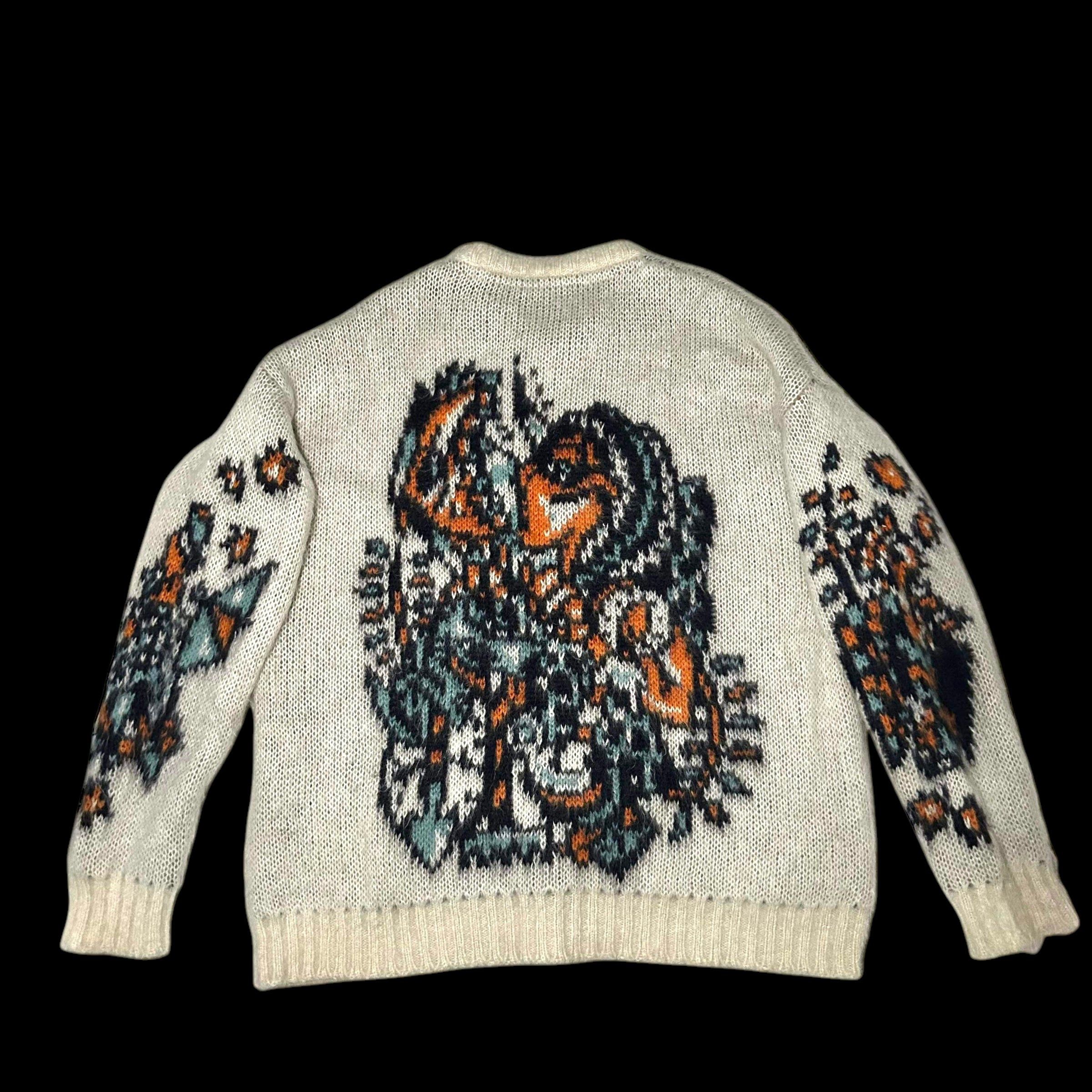 Y/Project Y/Project White Jacquard Motif Mohair Sweater (Fits XXL) Size US M / EU 48-50 / 2 - 4 Thumbnail