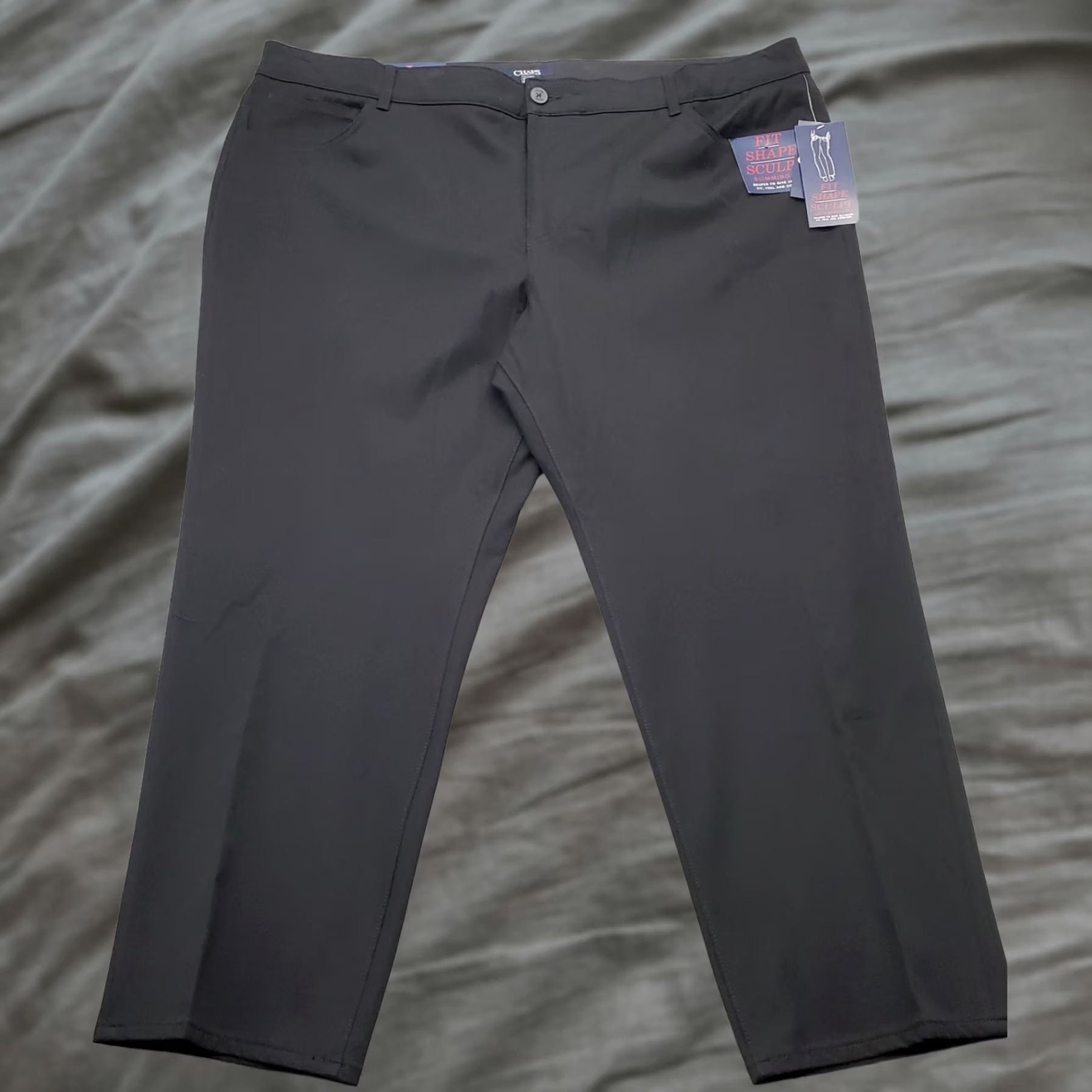 Chaps Chaps Womens 26W Black Slim Fit Mid Rise Comfort Elastic Straight Leg Pants Size 26" / US 2 / IT 38 - 1 Thumbnail