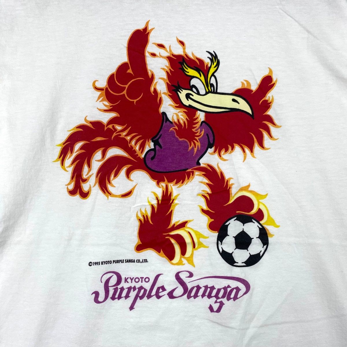 Vintage Vintage 1995 KYOTO PURPLE SANGA Pursa Kun Mascot Tee Shirt Size US L / EU 52-54 / 3 - 3 Thumbnail