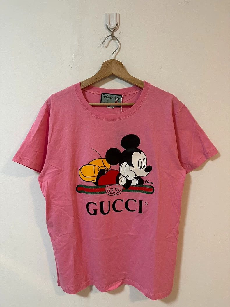 Gucci Gucci Disney co-branded pink Mickey printed large logo shor Size US S / EU 44-46 / 1 - 1 Thumbnail