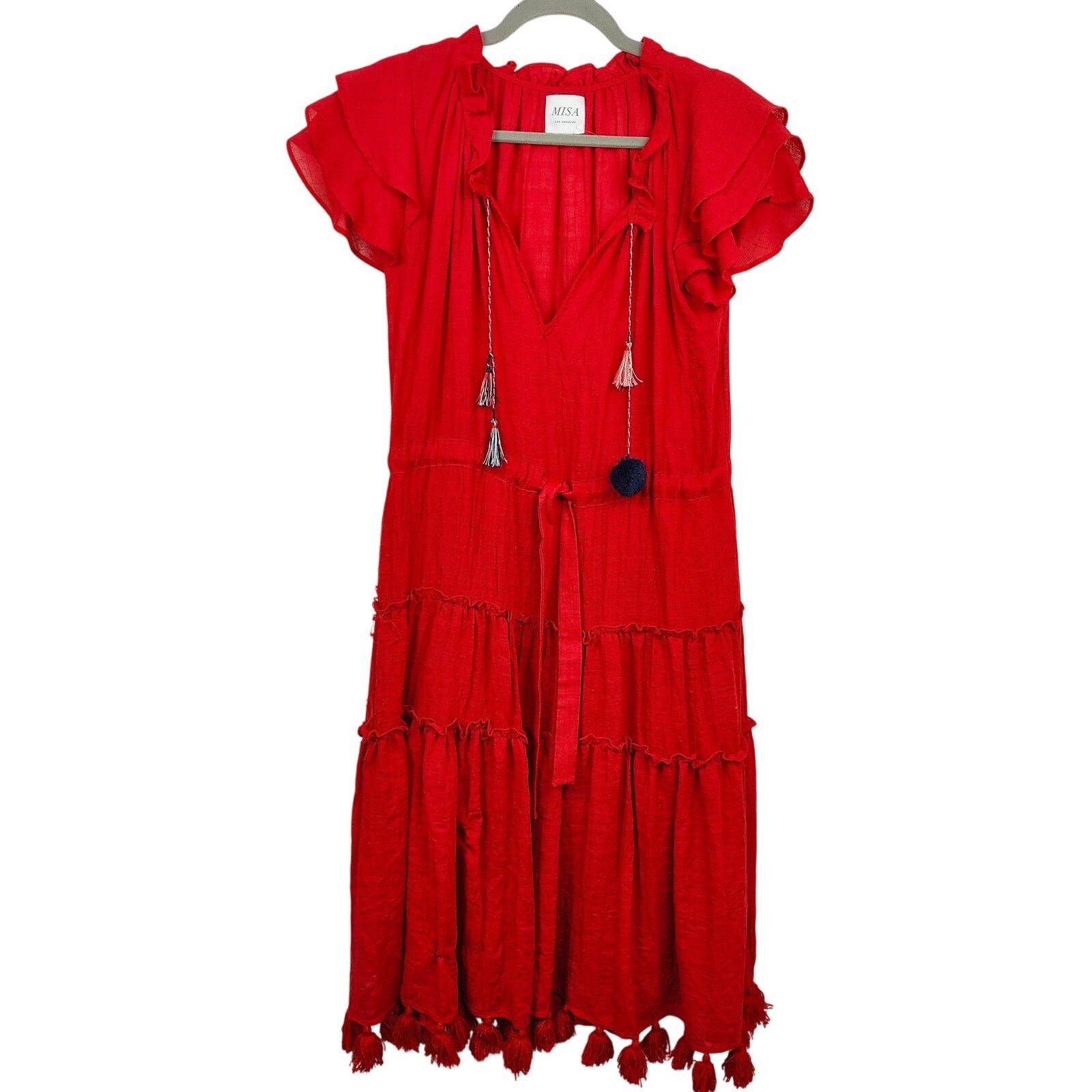 open lace back dress MISA Los Angeles Front Twist Dress- Size S (see notes) – The Saved  Collection main image 0
