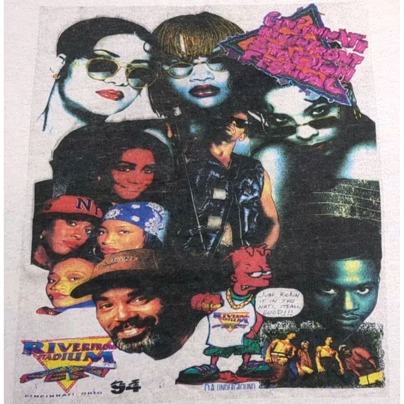 Jerzees VINTAGE Salt & Pepa R. Kelly 1994 USA Cincinnati Single Stitch XL Tee Shirt JERZEES Rap Mens Size US XL / EU 56 / 4 - 3 Thumbnail
