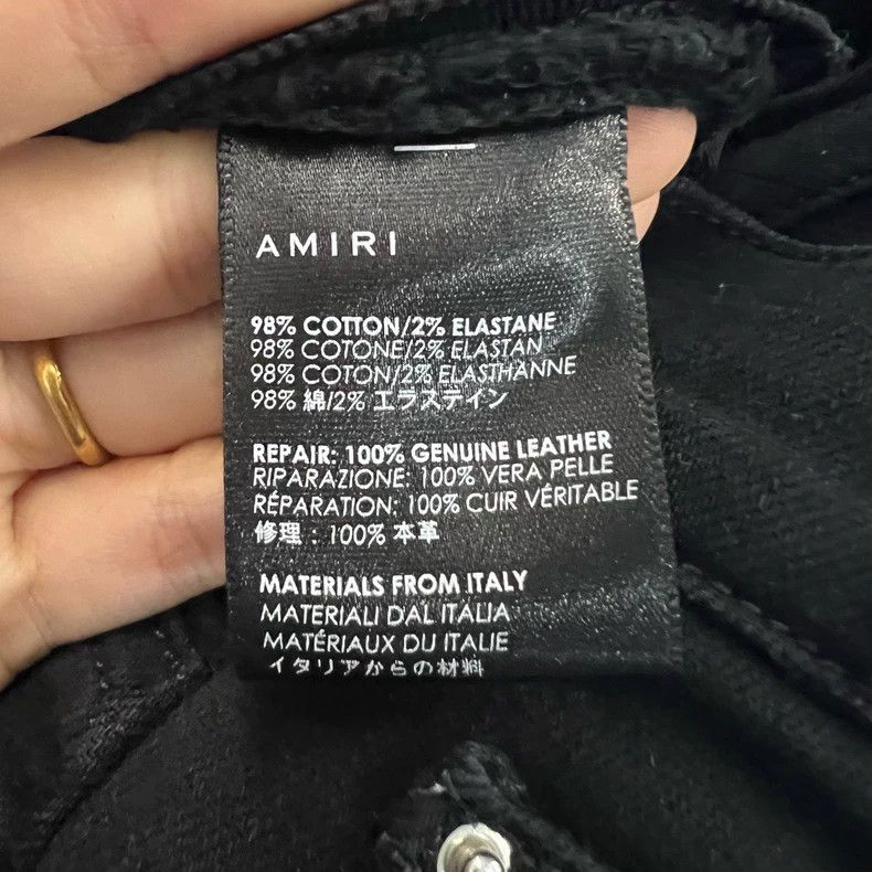 Amiri Amiri Black distressed slim fit denim pants Size US 32 / EU 48 - 4 Thumbnail