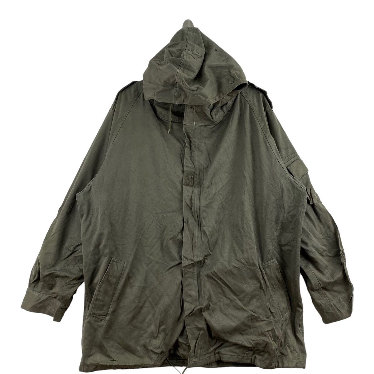 Vintage Vintage 90s C.S.V. 1991 112L Army Soldier Khaki Hooded Parka Size US XXL / EU 58 / 5 - 1 Thumbnail